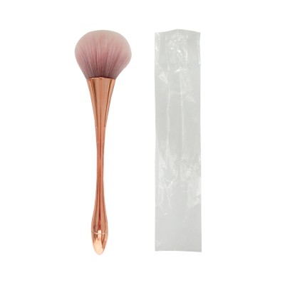 Amazon Hot Single Powder Foundation Makeup Brush Rose Gold Powder Makeup Brush Face Beauty Tools Goblet Shape Red Cosmetic Brush